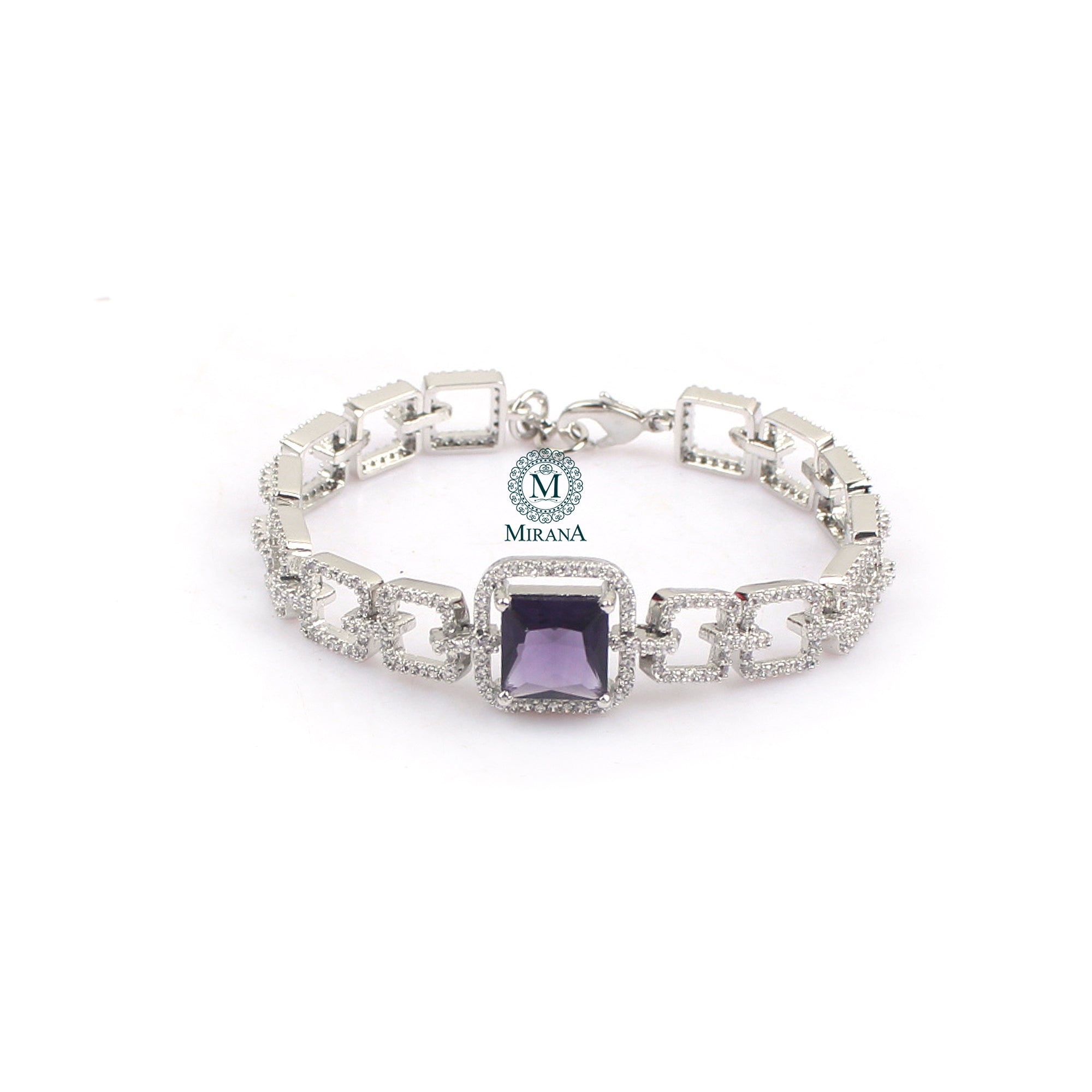 Siri Lavender CZ Designer Bracelet