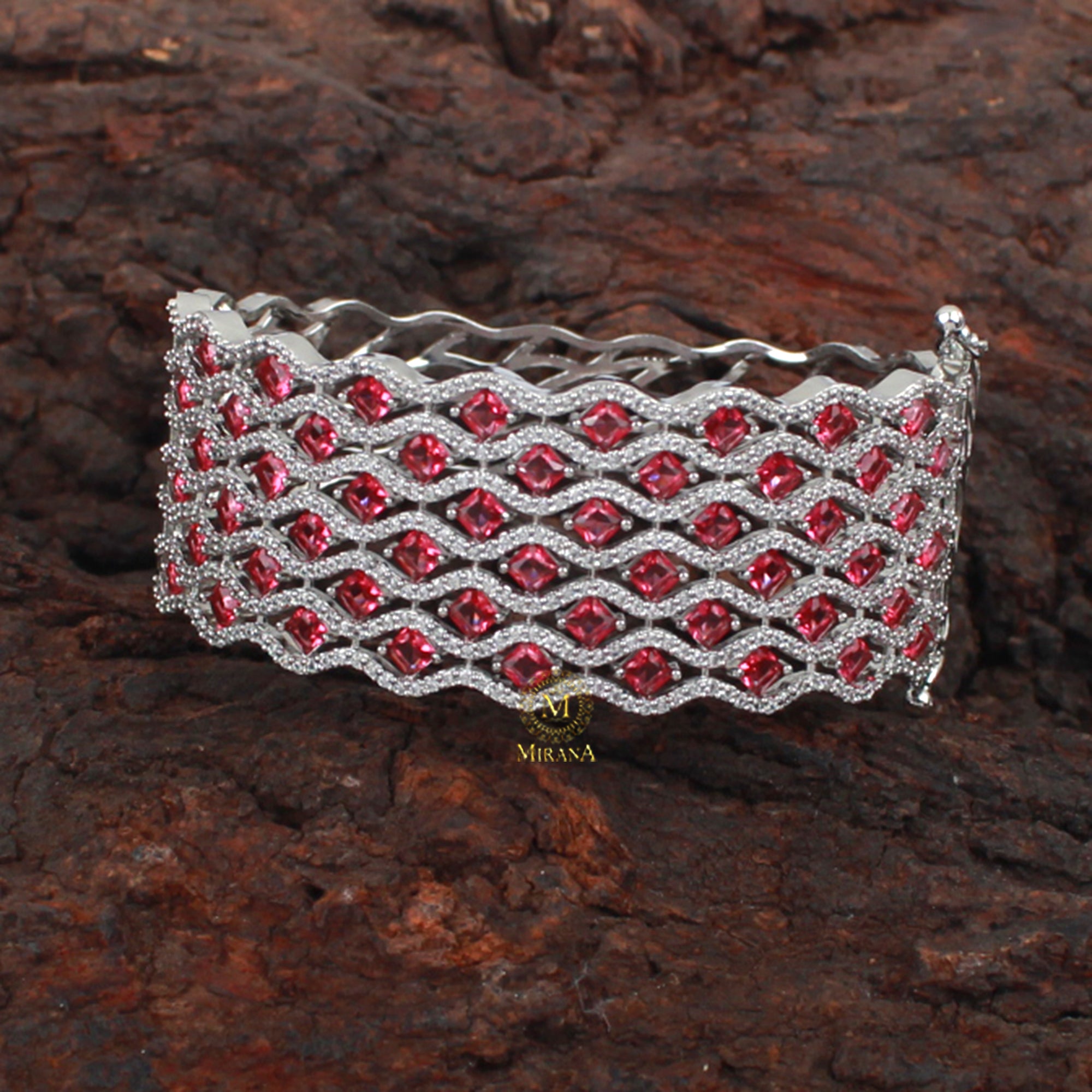 Charmy Ruby CZ Designer Bracelet