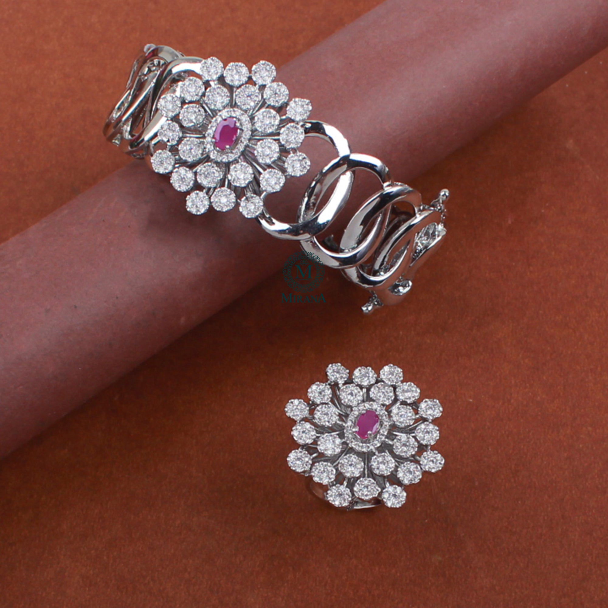 Sonishi Ruby CZ Designer Bracelet