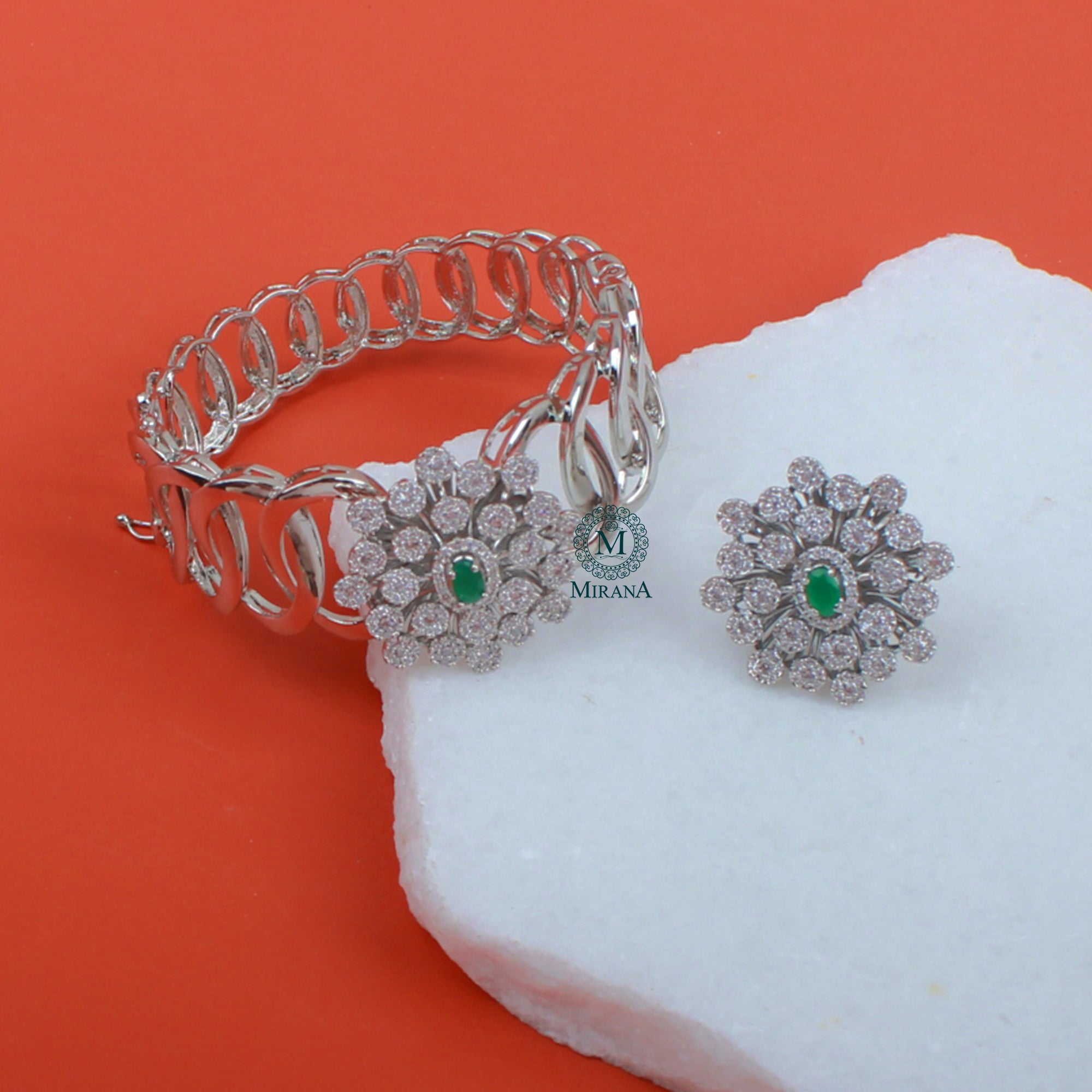 Sonishi Green CZ Designer Bracelet