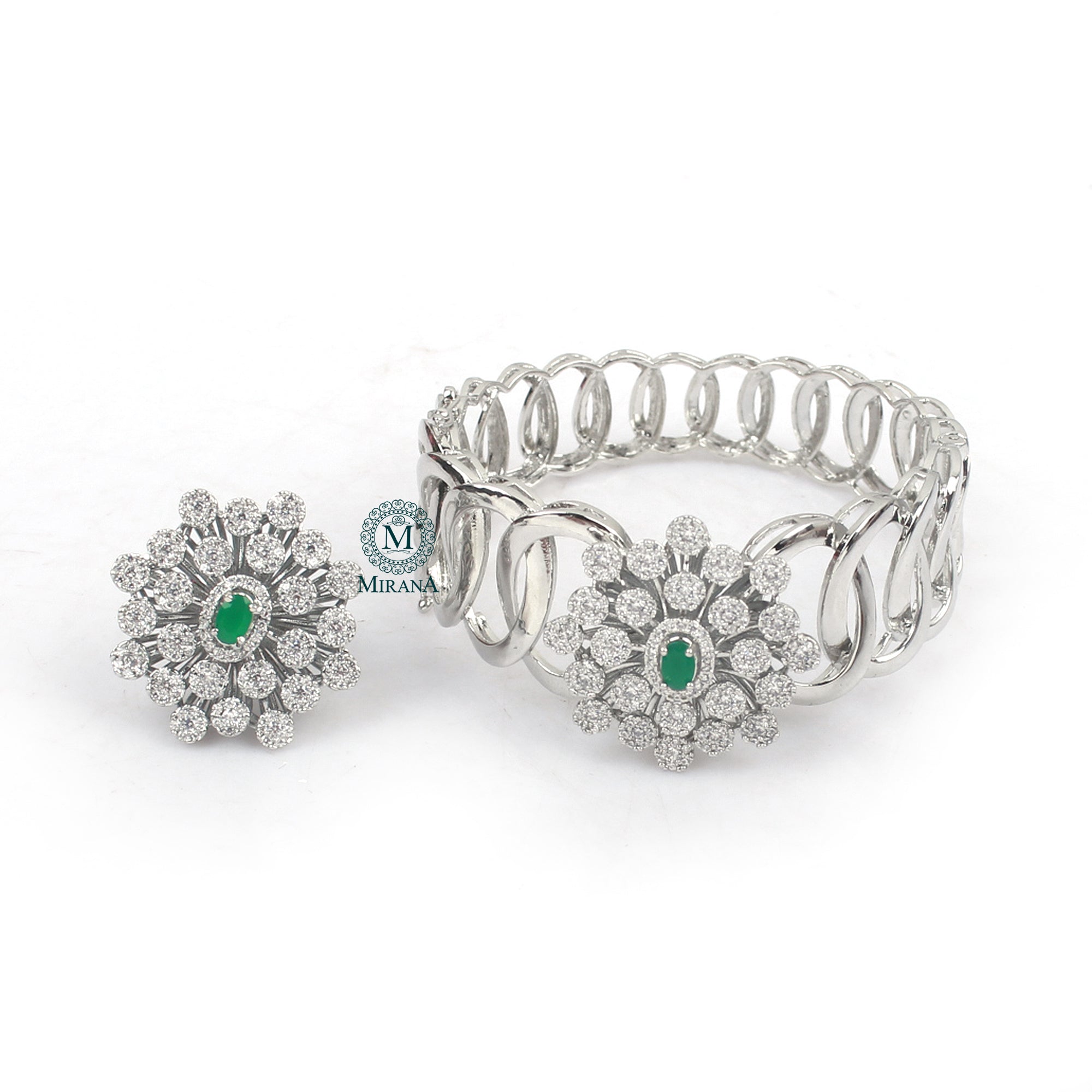 Sonishi Green CZ Designer Bracelet