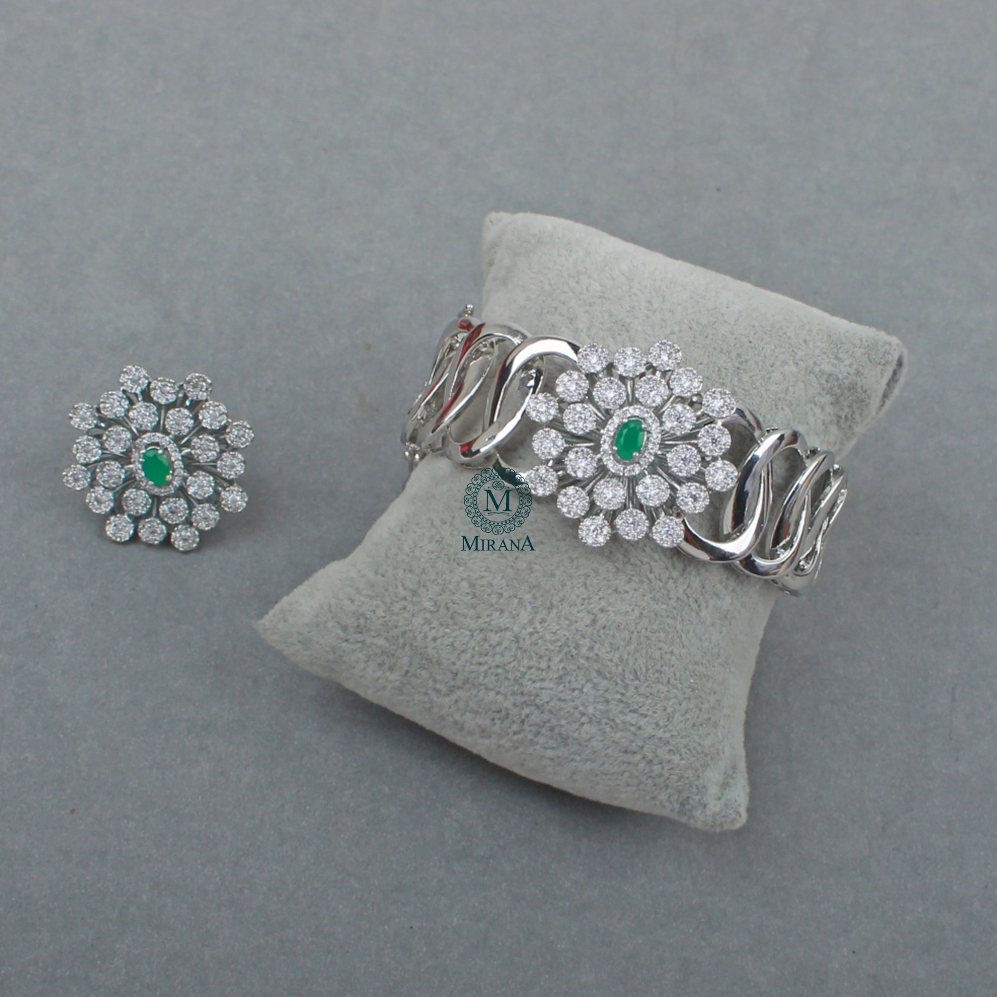 Sonishi Green CZ Designer Bracelet