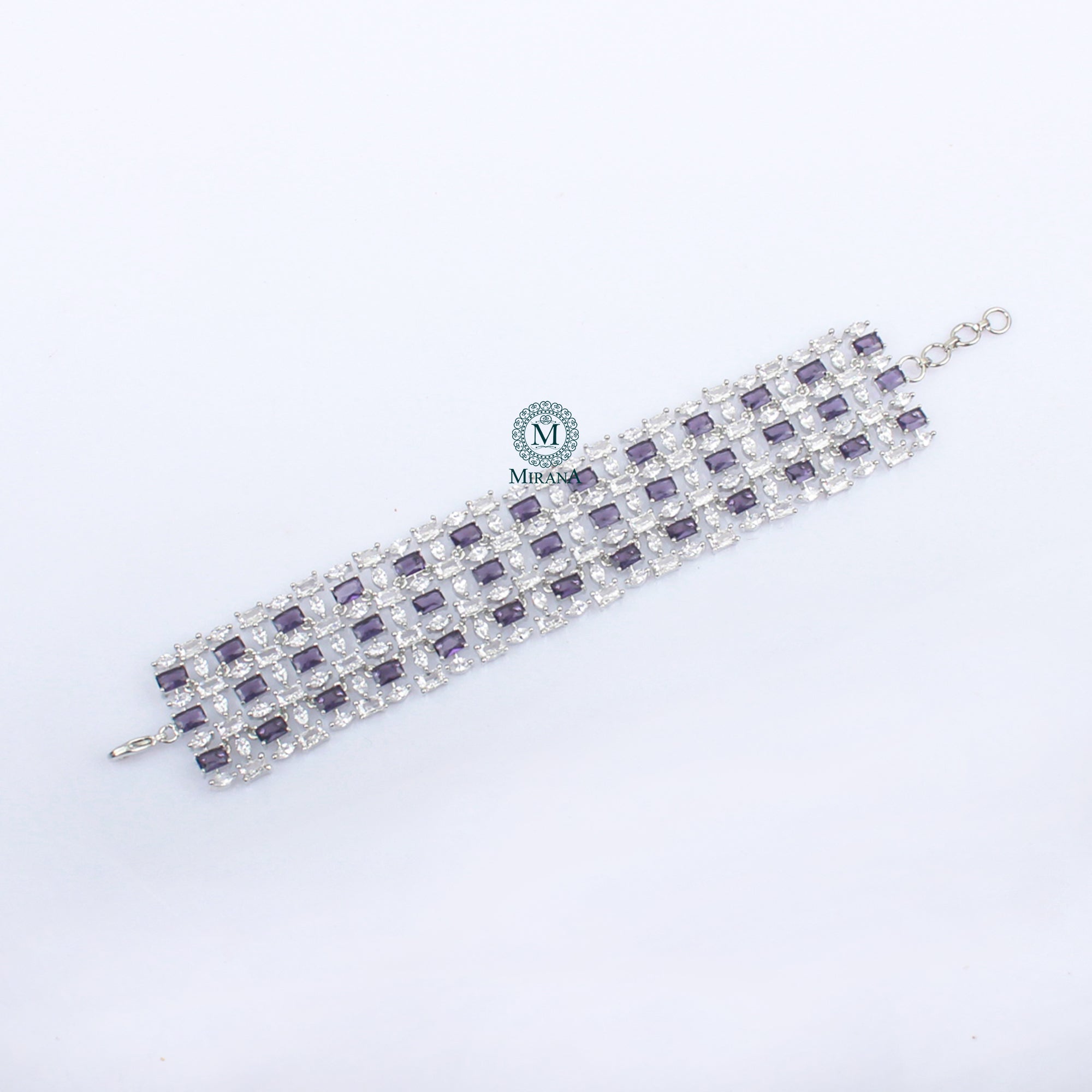 Olivia Lavender CZ Designer Bracelet