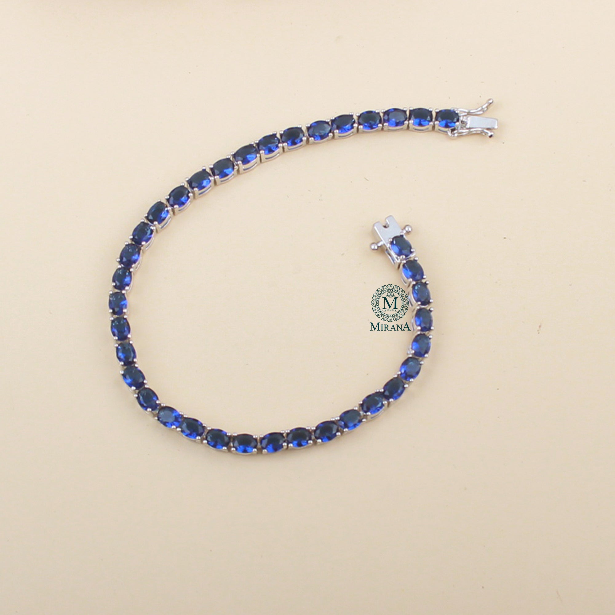 Christy Sapphire Blue CZ Designer Bracelet