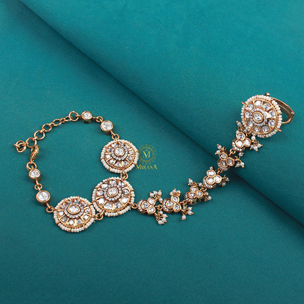 Kanishka Pearl Polki Designer Hathphool