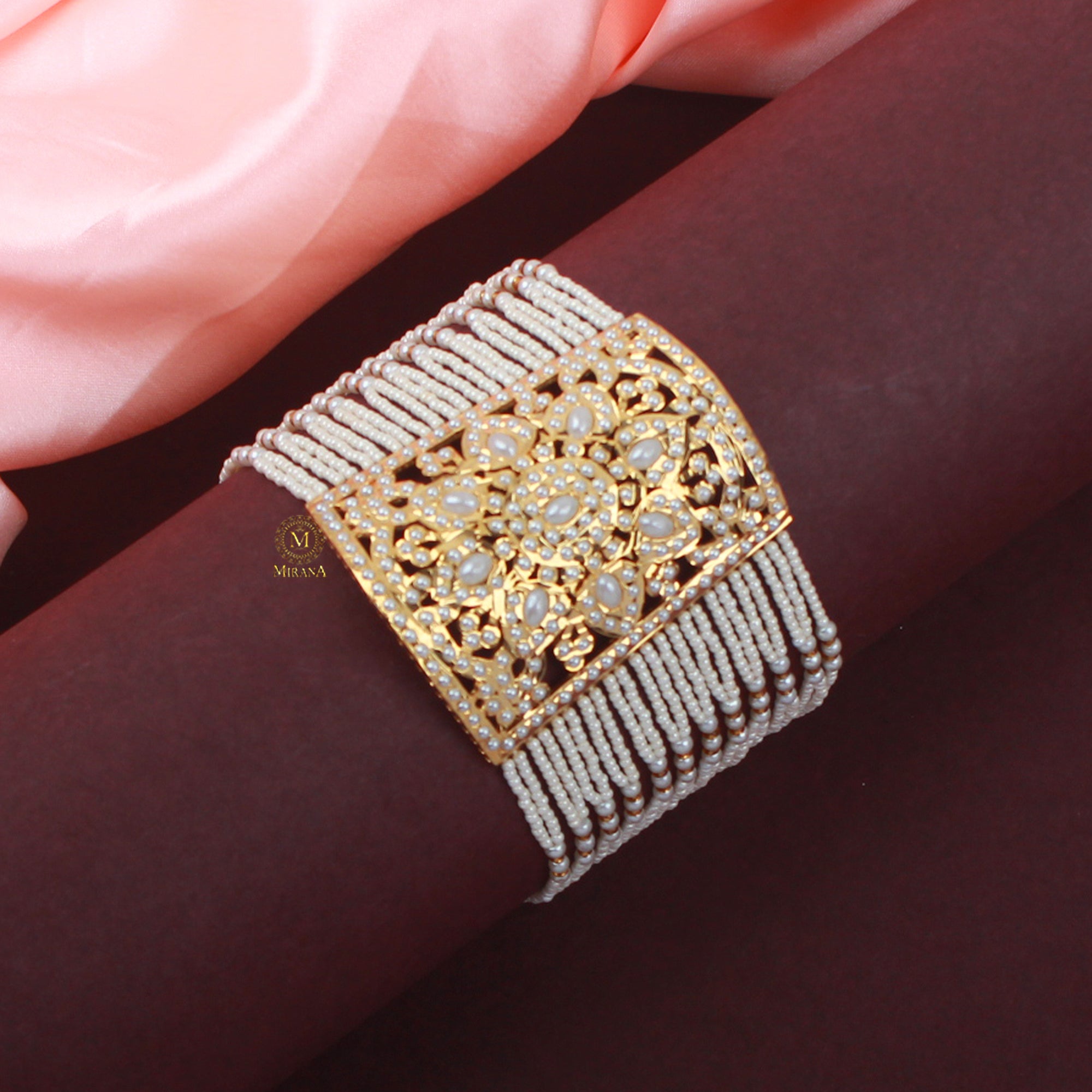 Leena Pearl Jadau Designer Handcuff