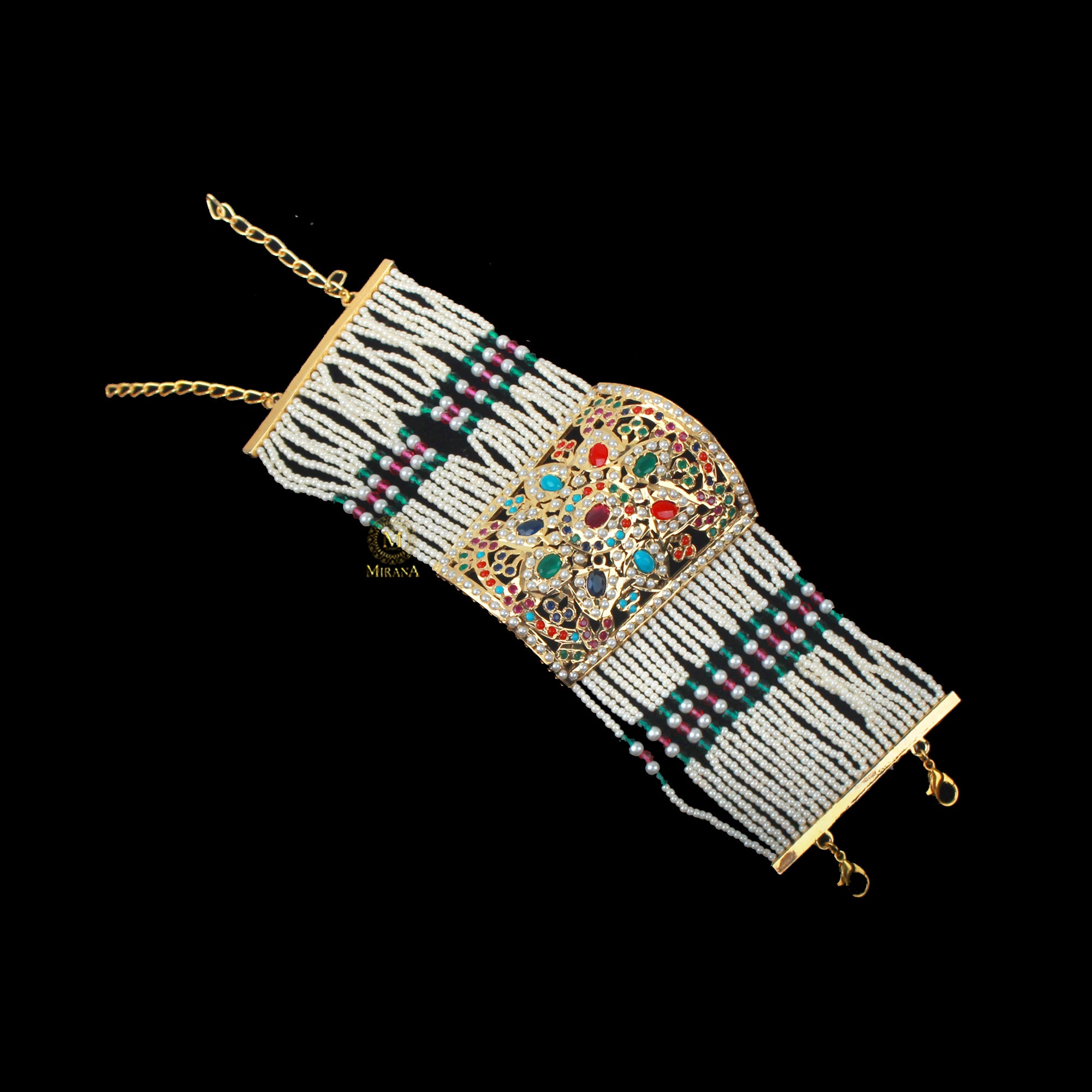 Leena Multi Colour Jadau Handcuff