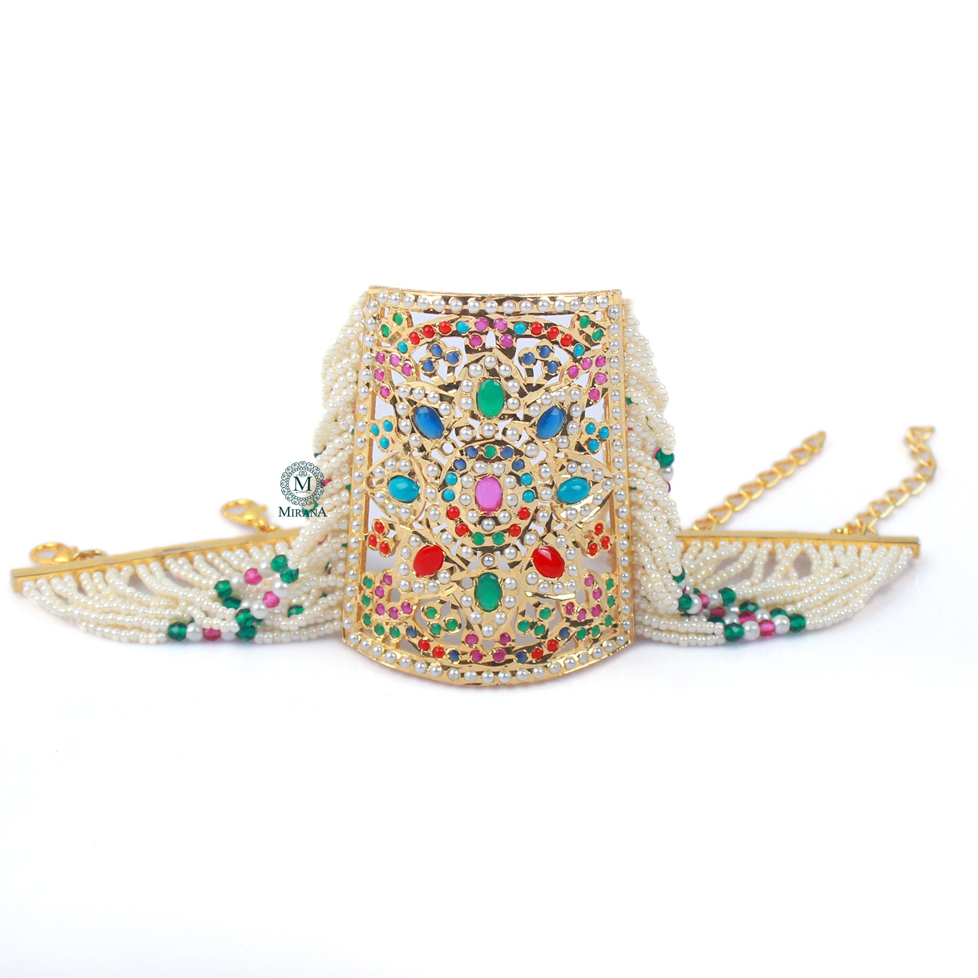Leena Multi Colour Jadau Handcuff