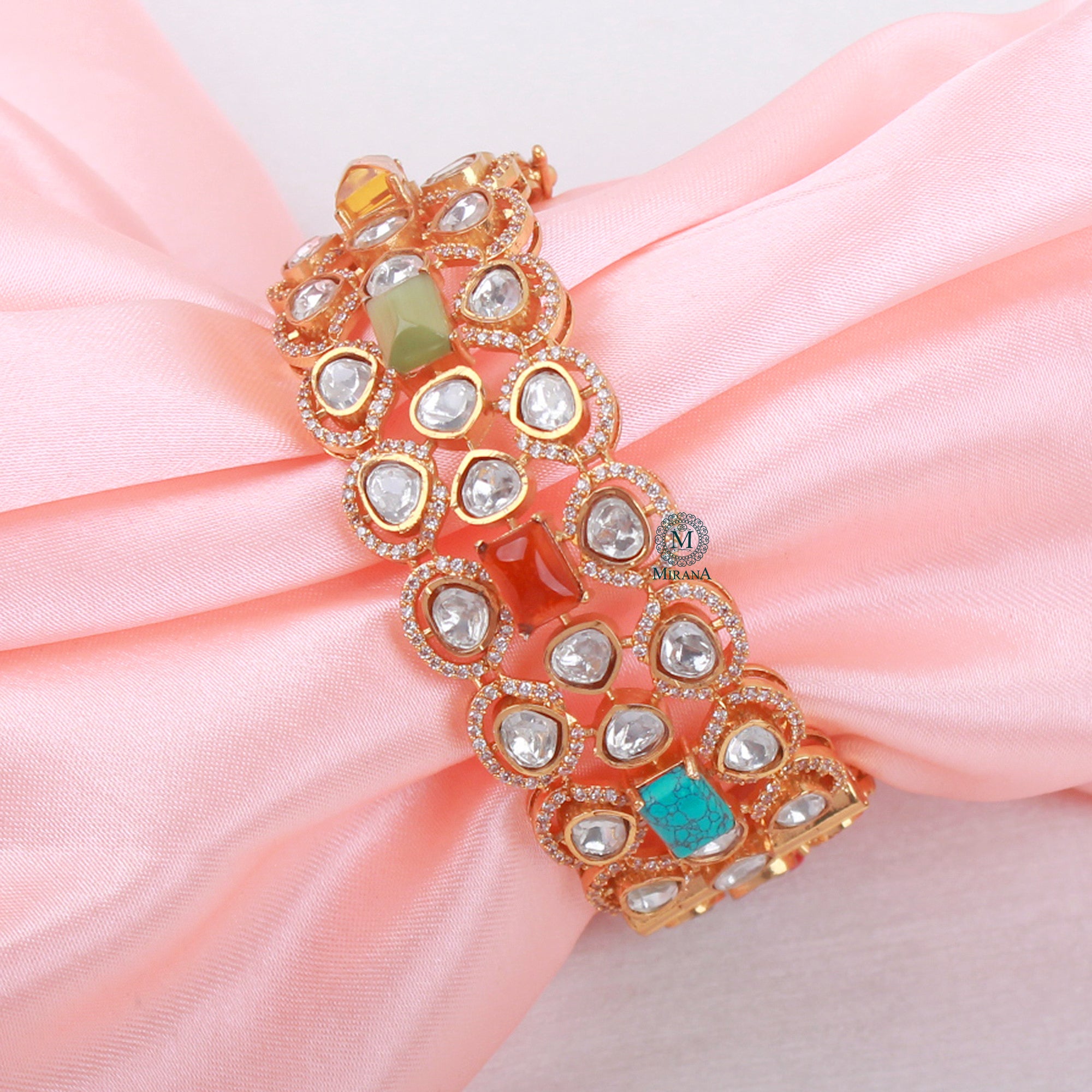 Shivika Navratan Moissanite Designer Bracelet