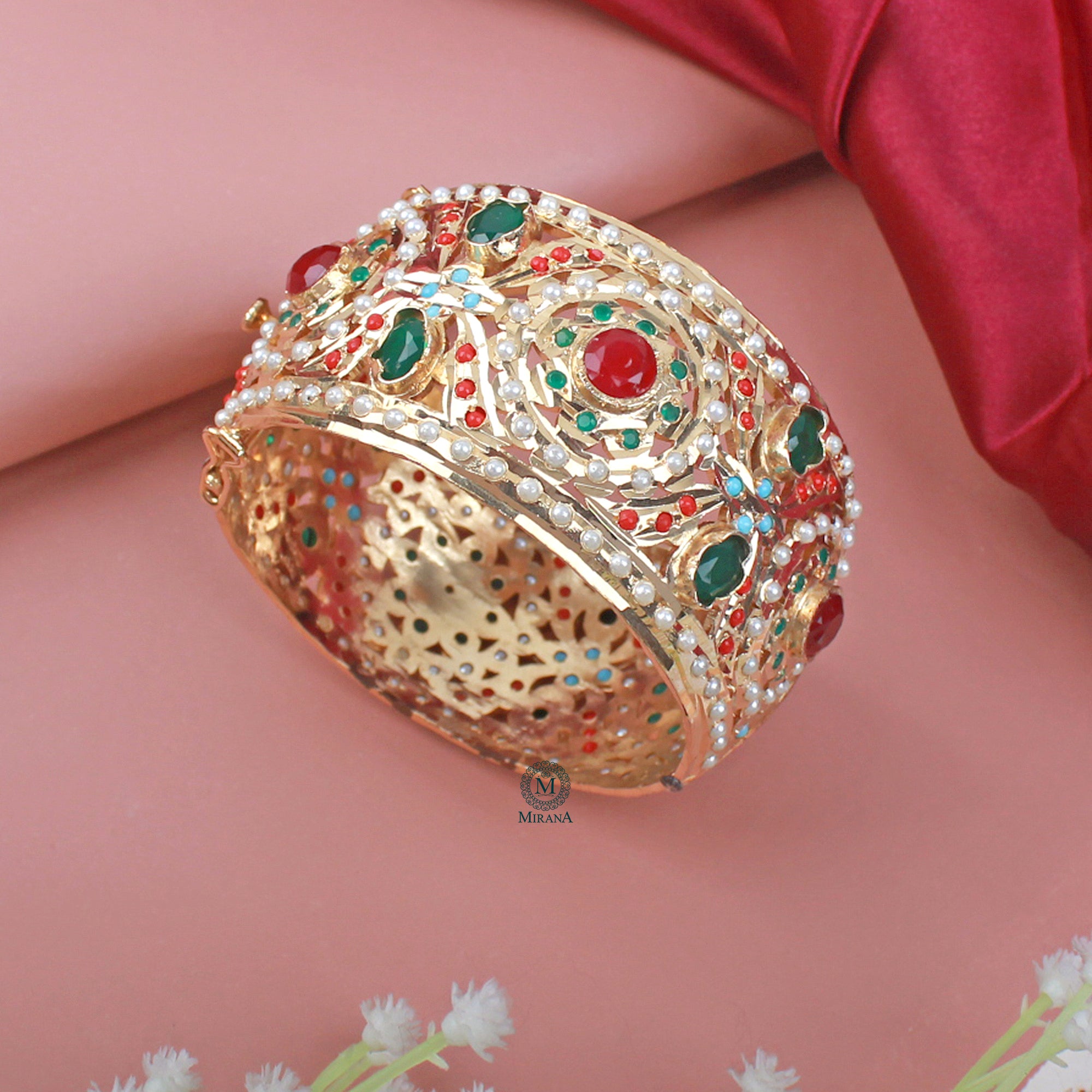 Pranami Jadau Designer Bracelet