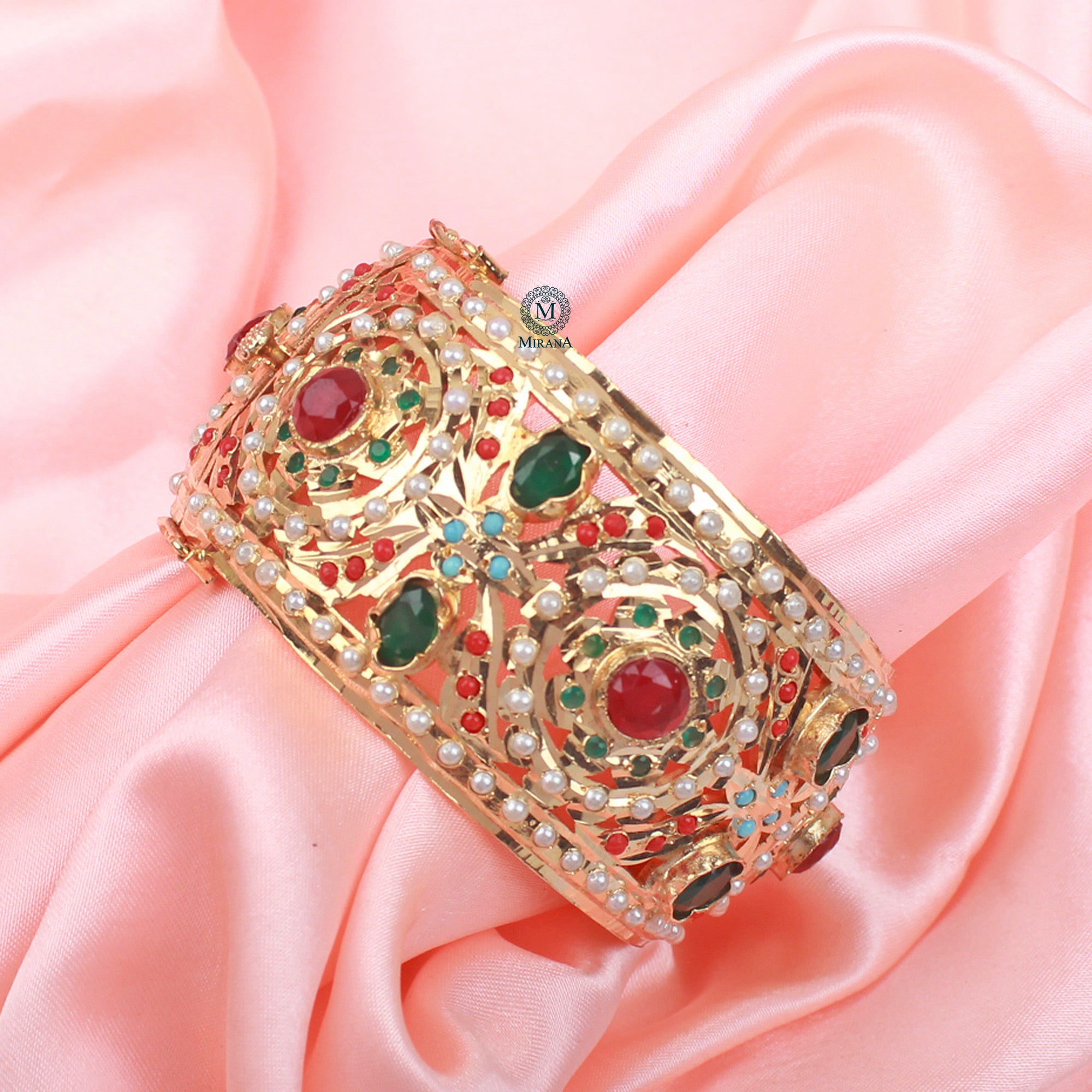 Pranami Jadau Designer Bracelet