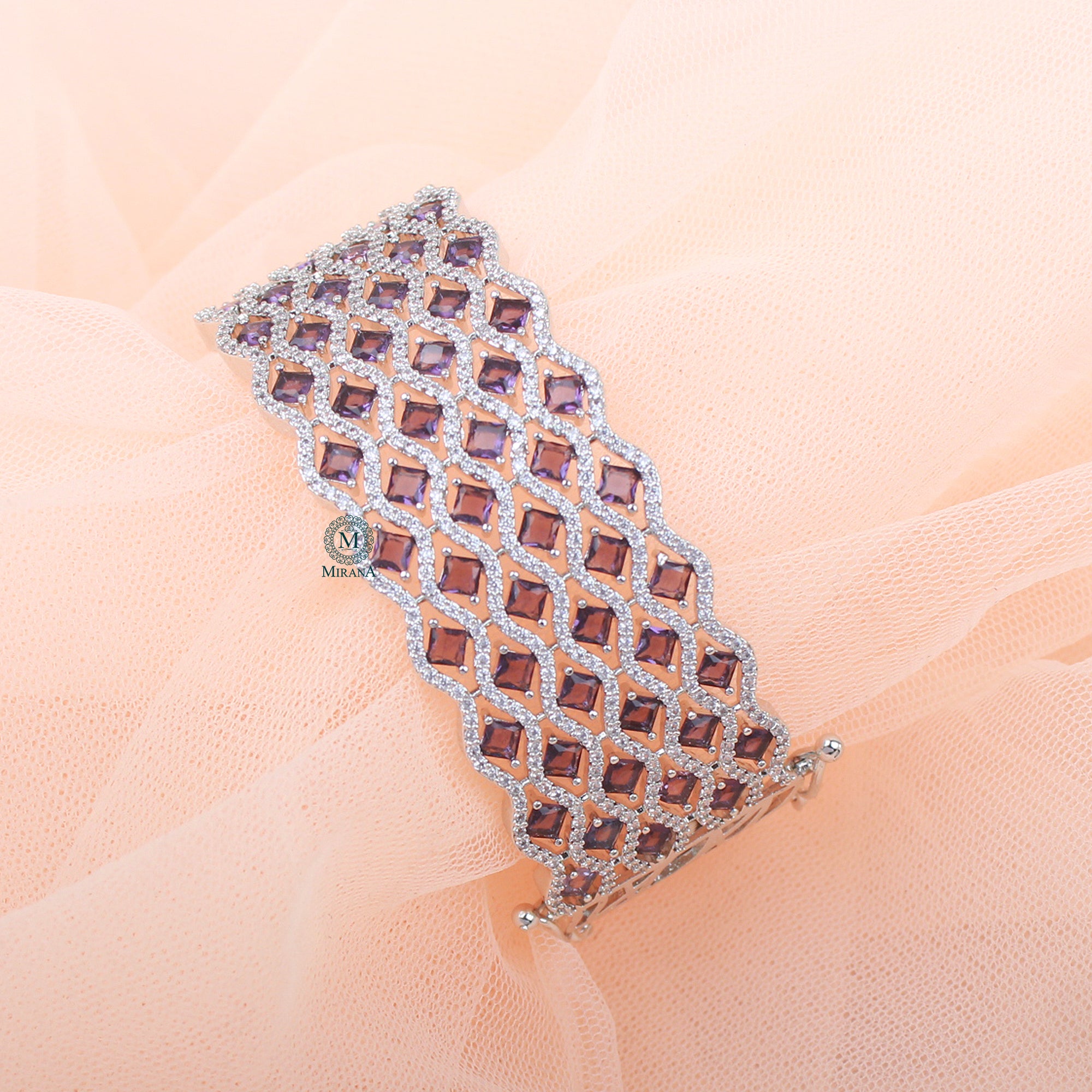 Charmy Lavender CZ Designer Bracelet