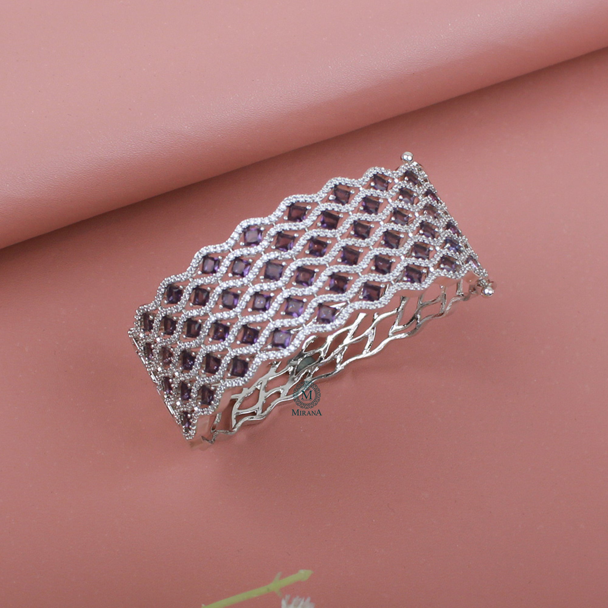 Charmy Lavender CZ Designer Bracelet