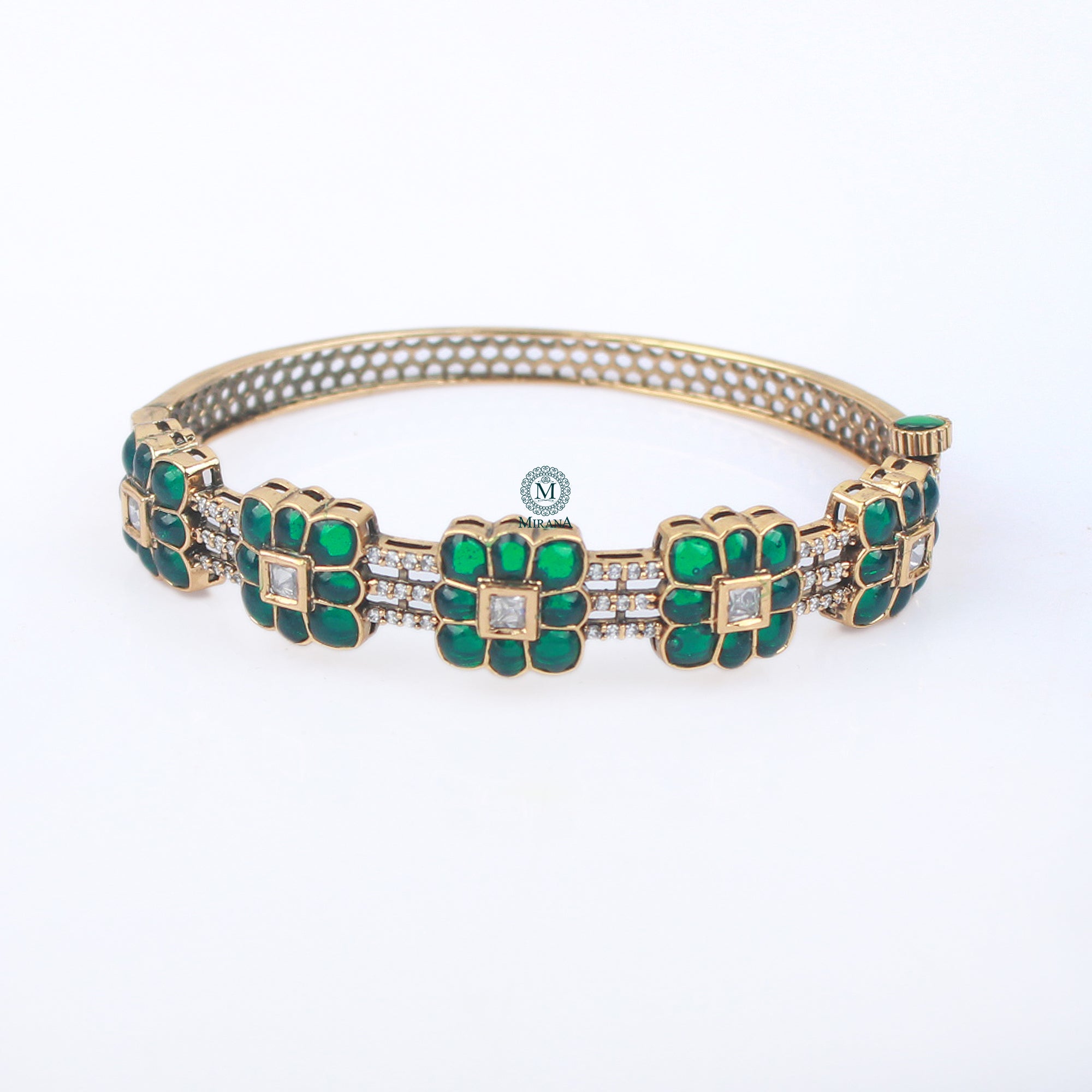 Sarika Emerald Green Designer Bracelet