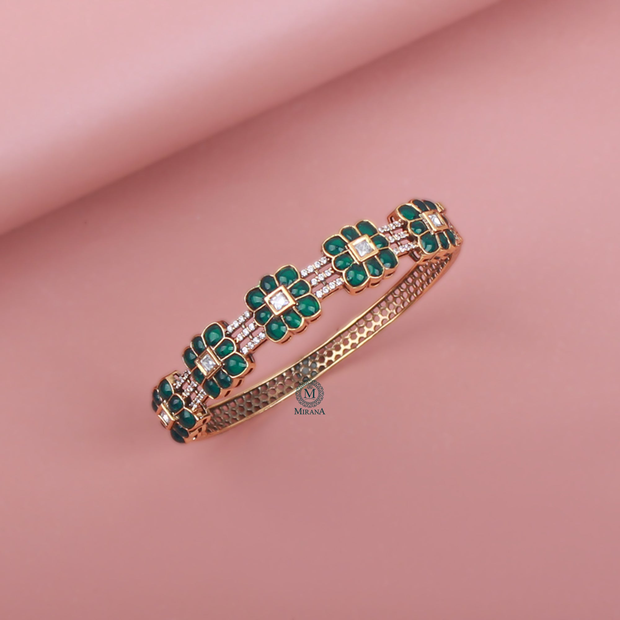 Sarika Emerald Green Designer Bracelet