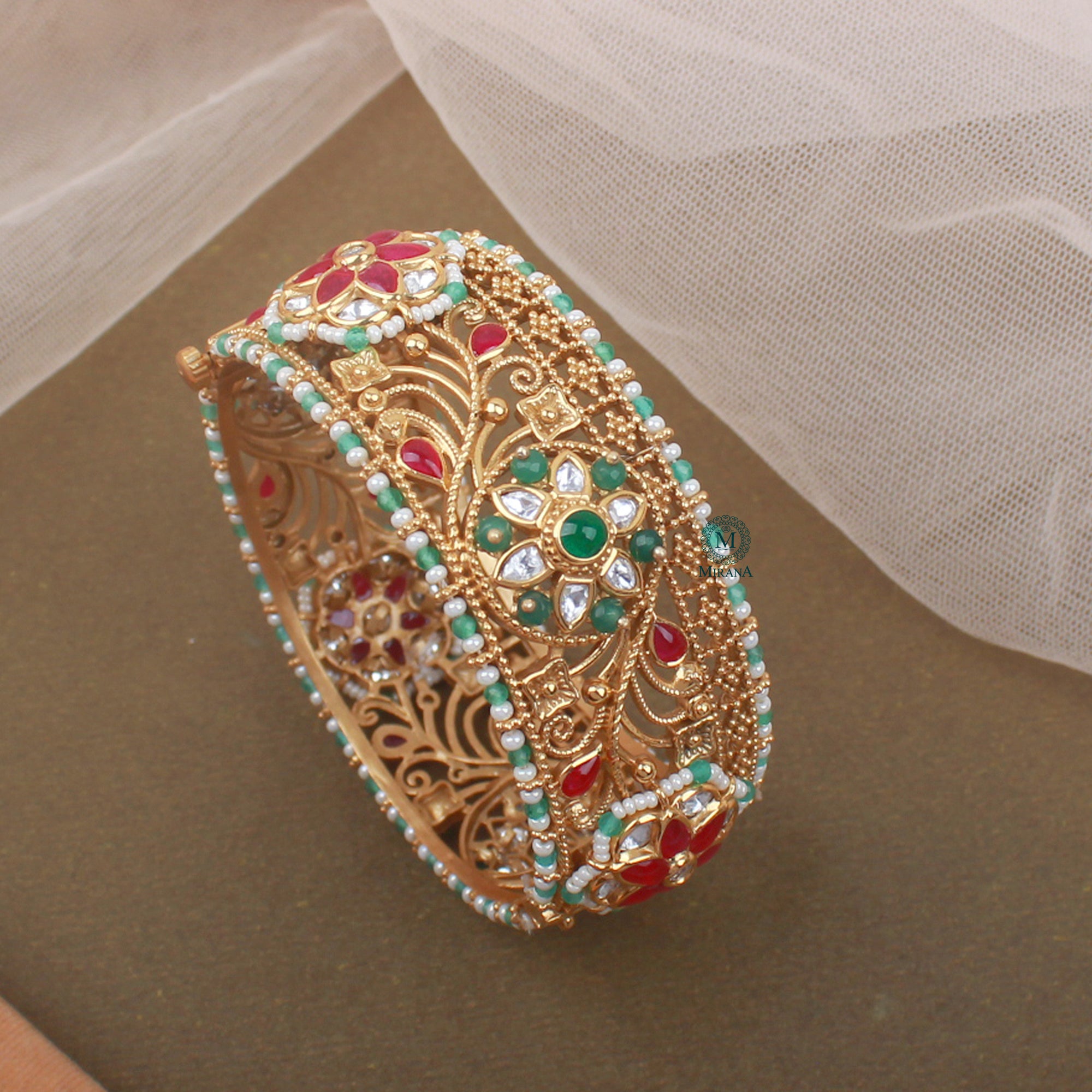Anvita Pearl Antique Designer Bracelet
