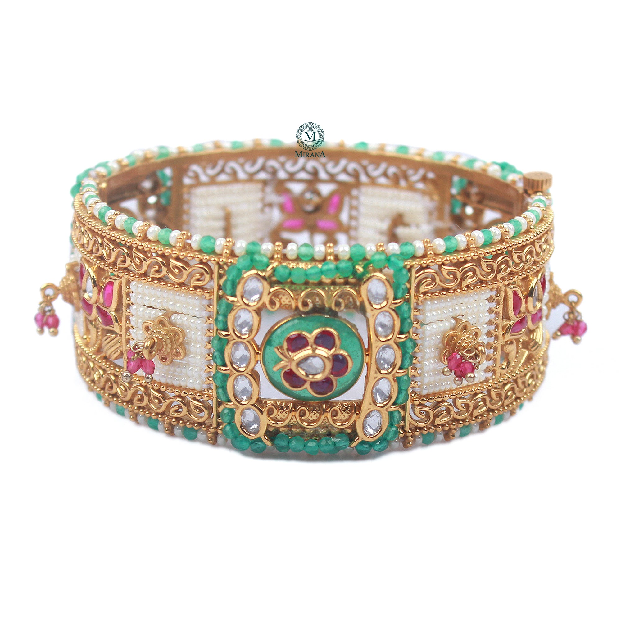Shikha Pearl Antique Designer Bracelet