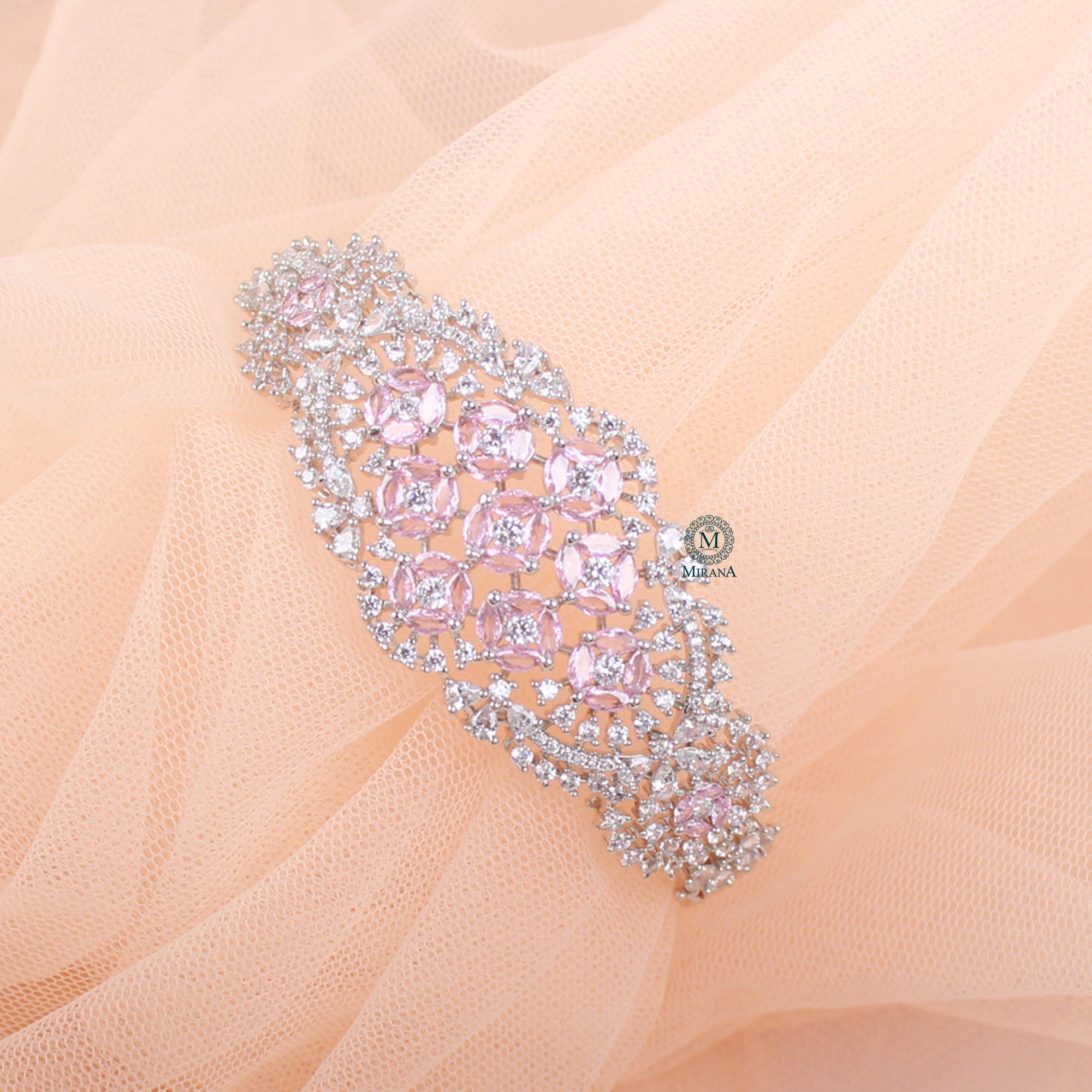 Maria Pink CZ Designer Bracelet