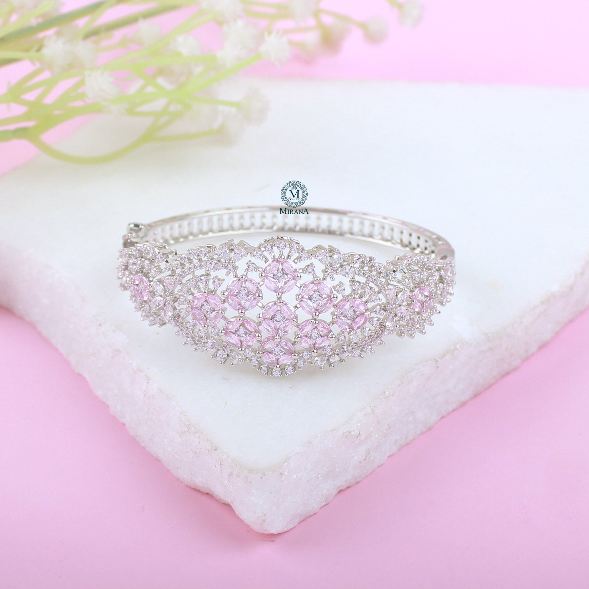 Maria Pink CZ Designer Bracelet