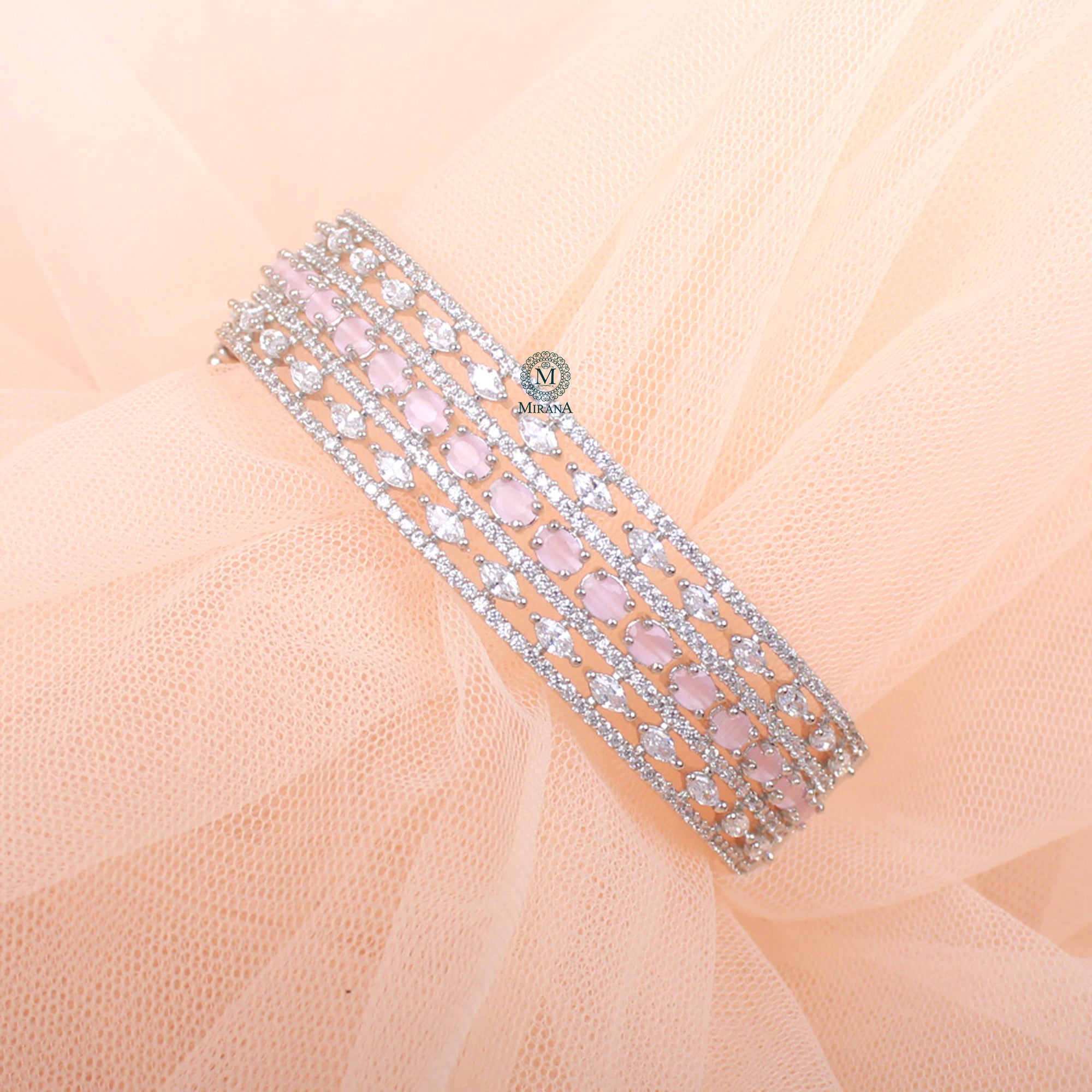 Sewina Pink CZ Designer Bracelet