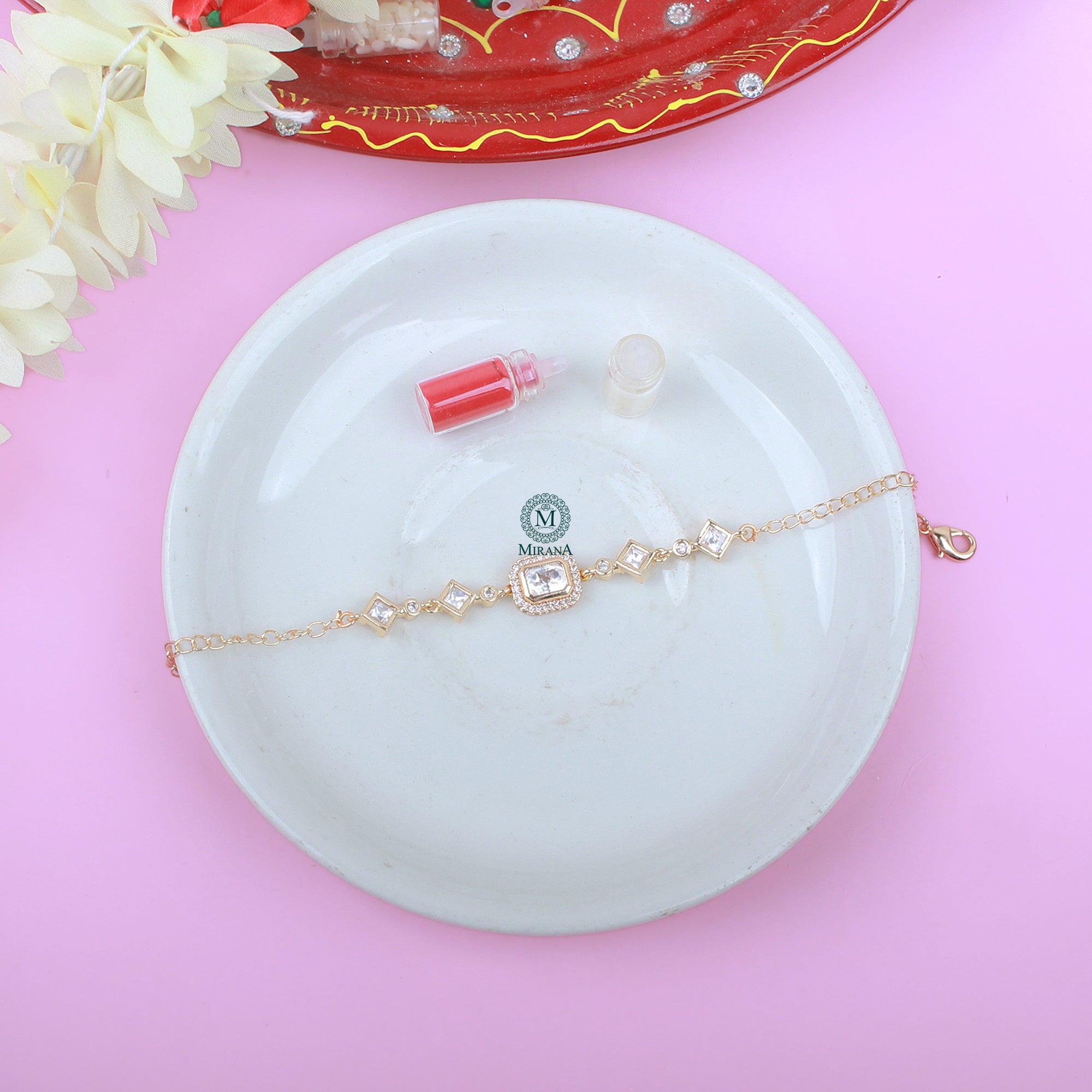 Harsh Polki Rakhi Designer Bracelet