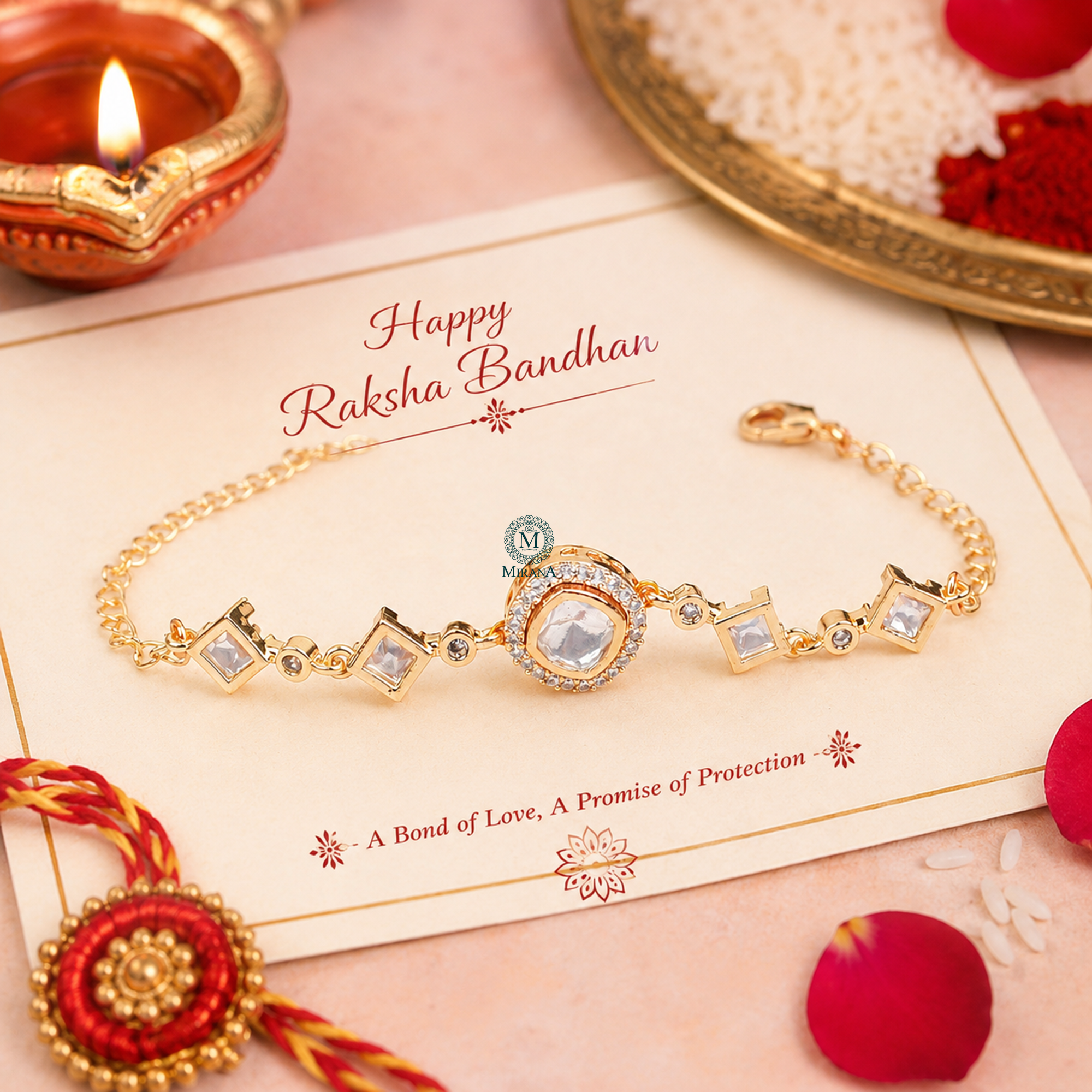 Chirag Polki Rakhi Designer Bracelet