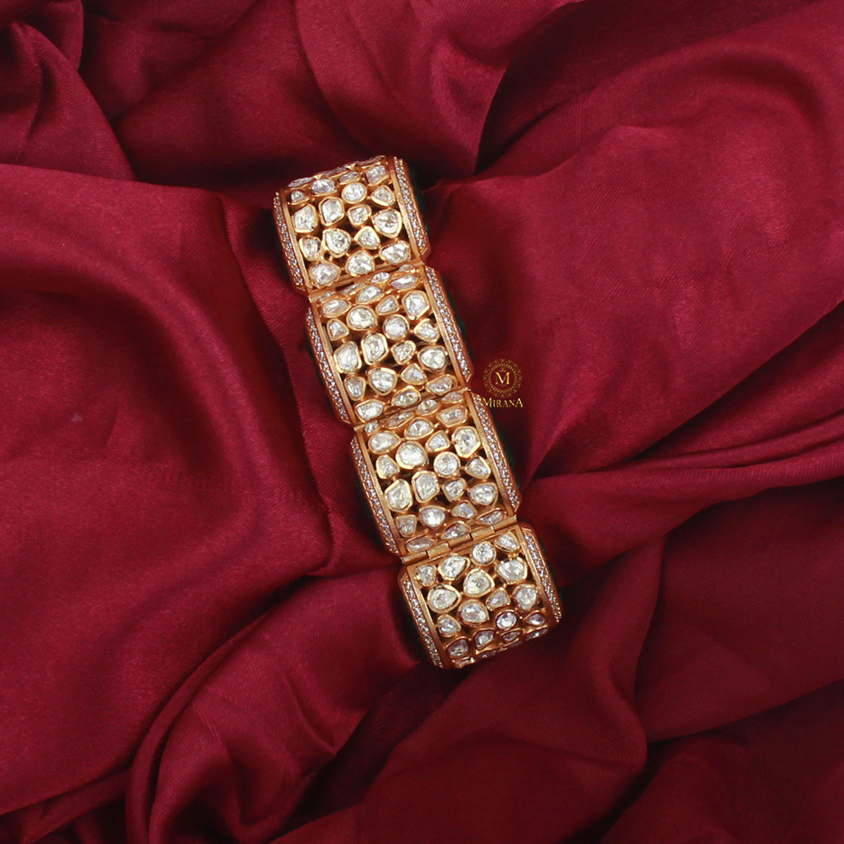 Shreeja Moissanite Polki Designer Bracelet