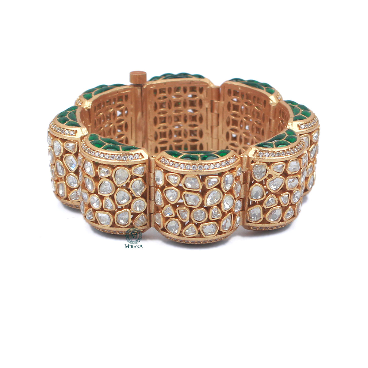 Shreeja Moissanite Polki Designer Bracelet