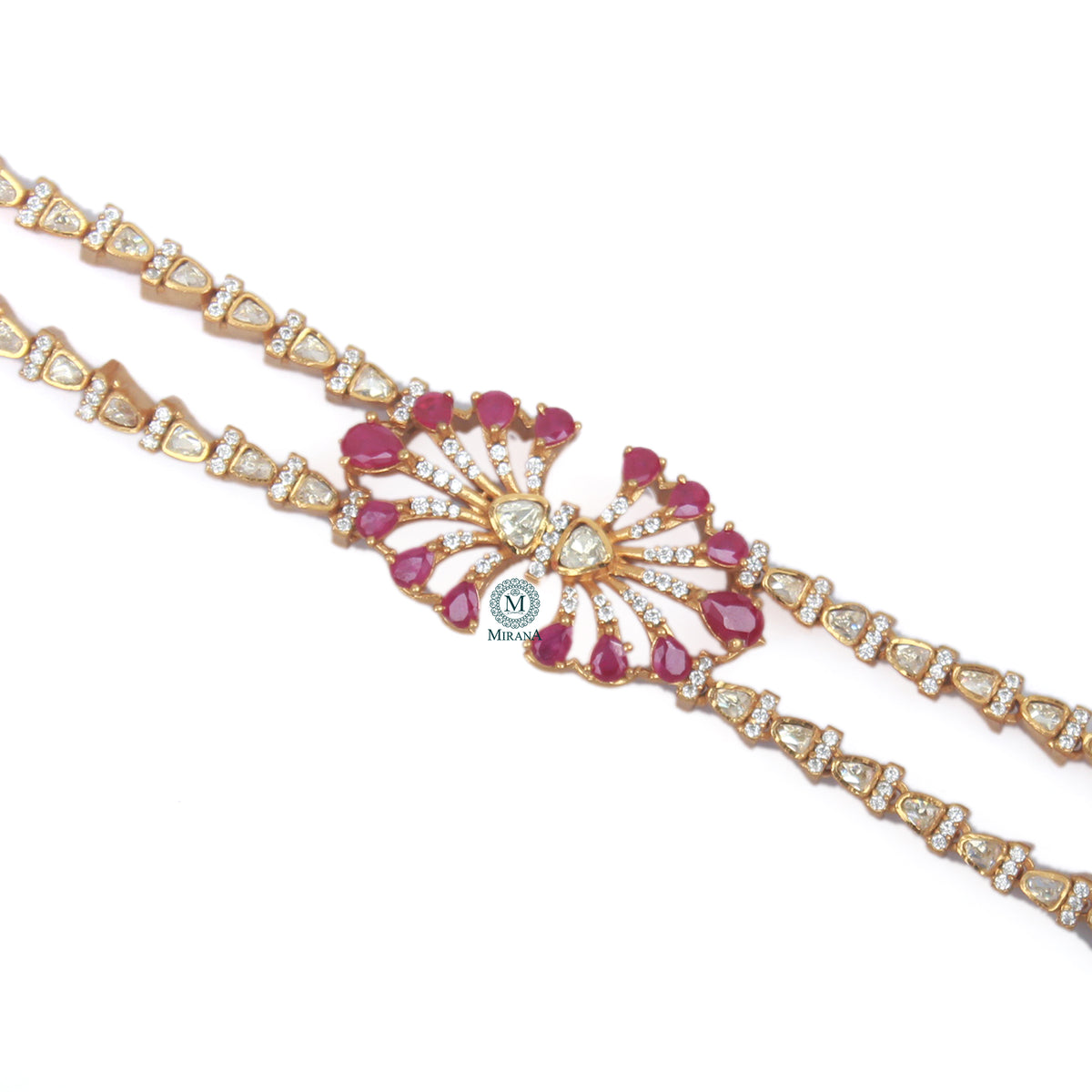 Ishvari Moissanite Polki Designer Bracelet