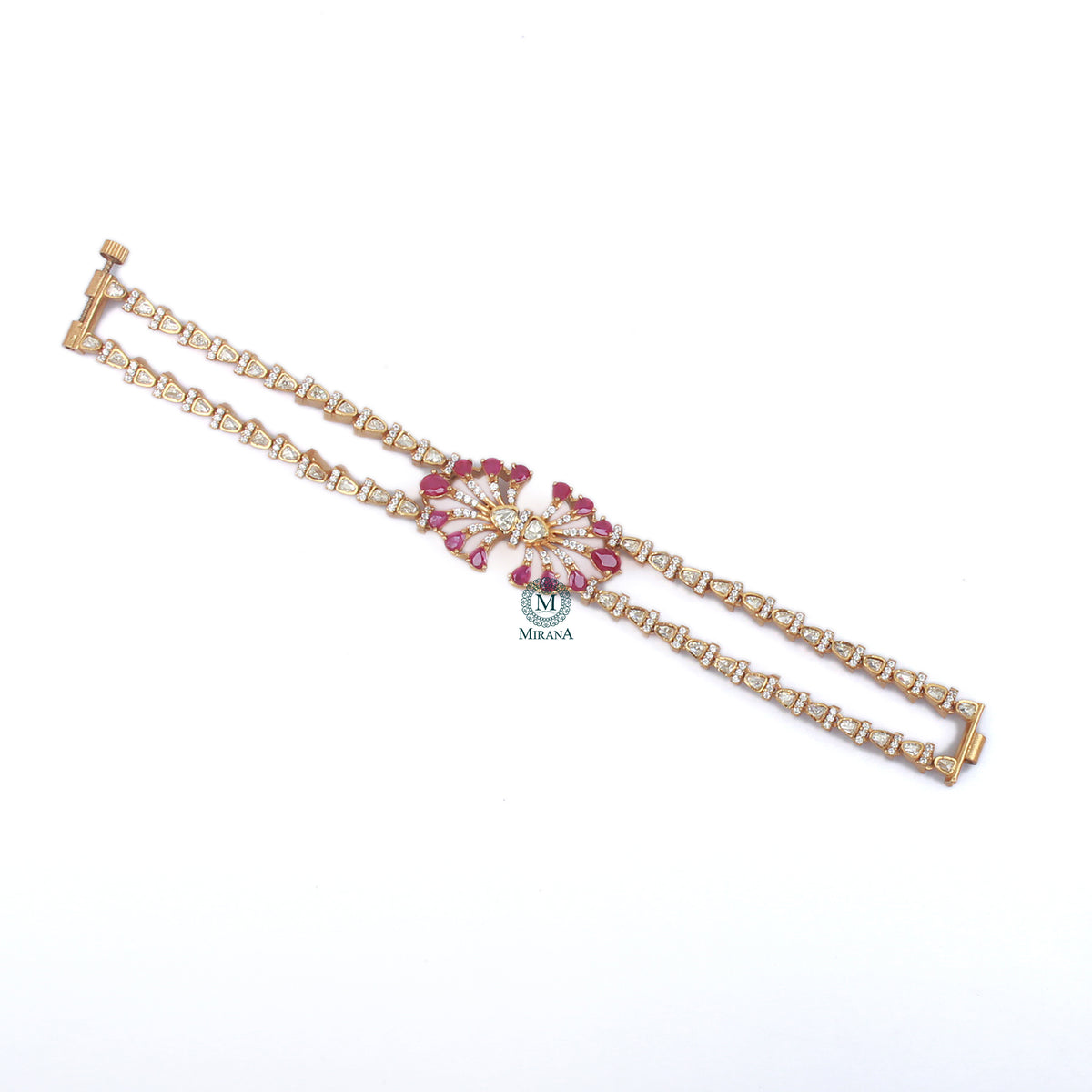 Ishvari Moissanite Polki Designer Bracelet