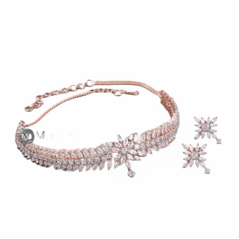 CZ Mini Crown Choker Set