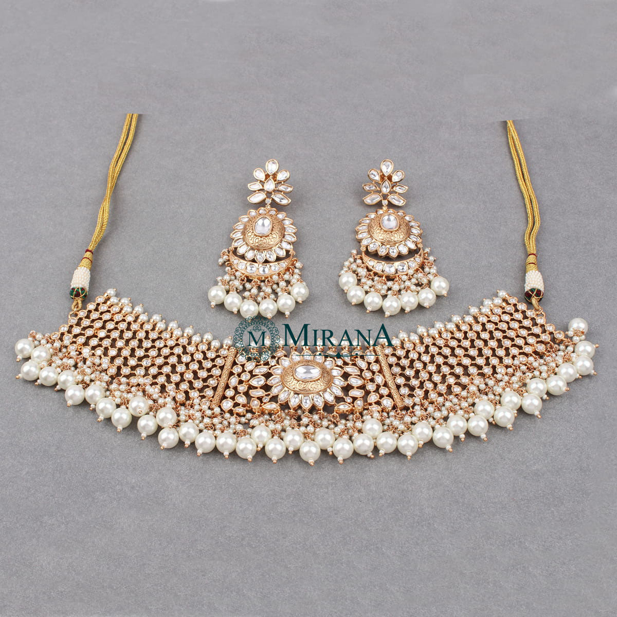 Navya Naveli Kundan Pearl Choker Set