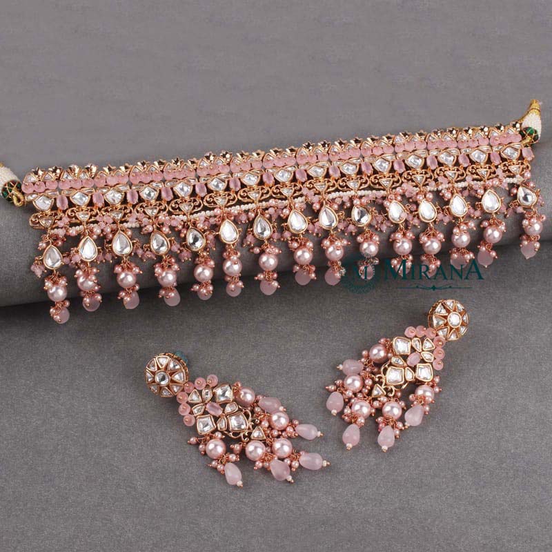 MJCK21C174-1-Rashmika-Pastel-Pink-Polki-Choker-Set-Rose-Gold-Look-2.jpg