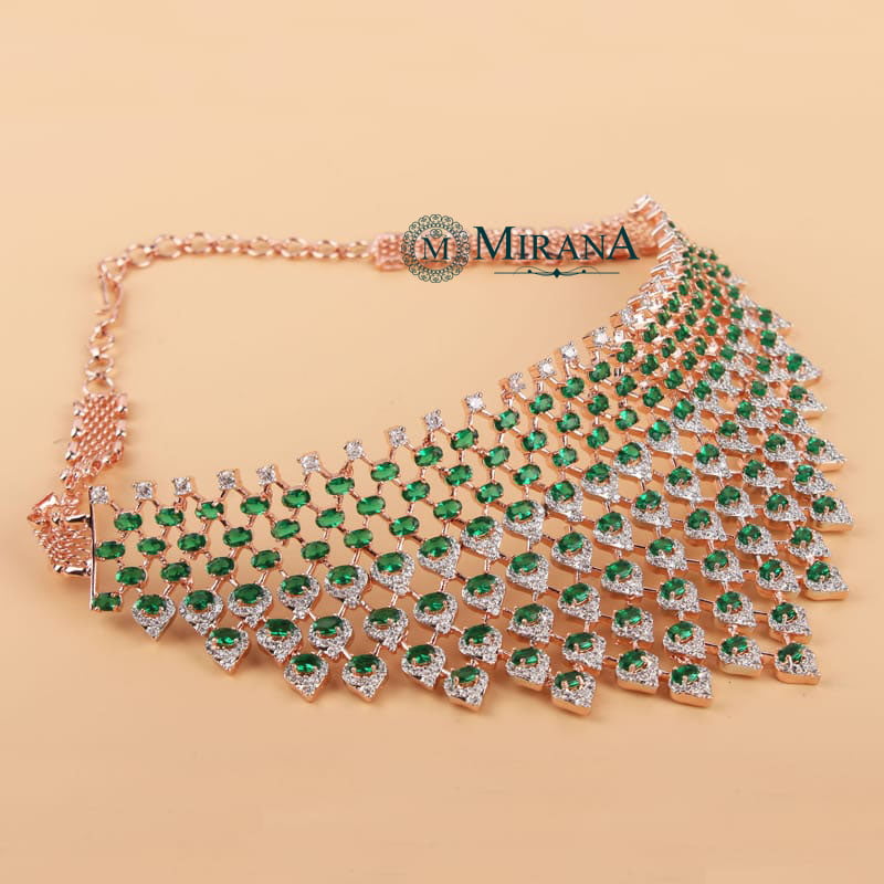 Taapsee Green Colored Designer Choker Set