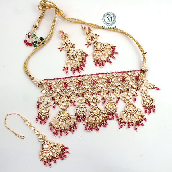 Chandira Bridal Kundan Polki Choker Set