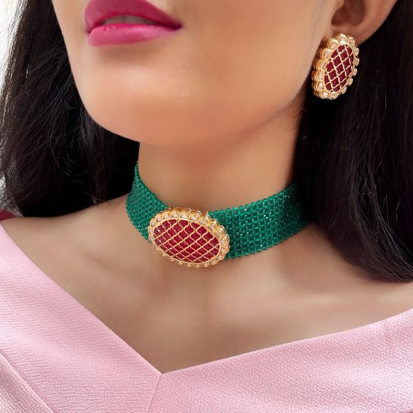 Avni Polki Designer Choker Set