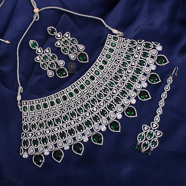 Selena Emerald Bridal Choker Set