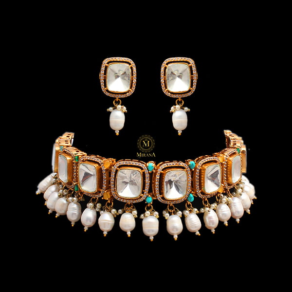 Sanvi Big Polki Designer Choker Set