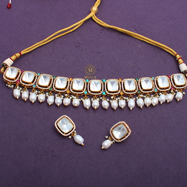 Sanvi Big Polki Designer Choker Set