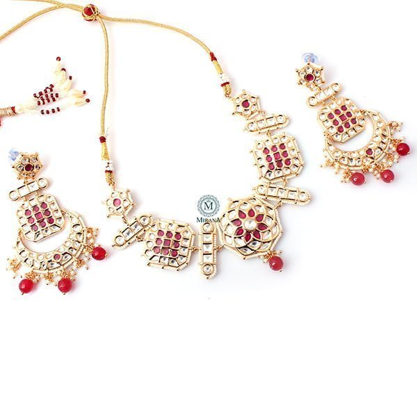 Dhanvi Ruby Polki Designer Choker Set