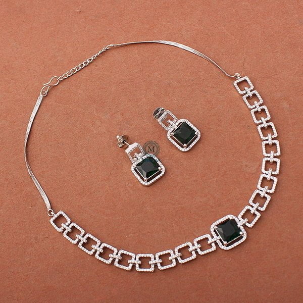 Siri Emerald Green CZ Designer Choker Set