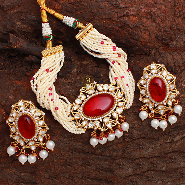 Aaliya Ruby Polki Choker Set