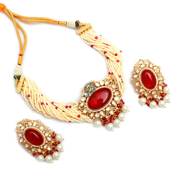 Aaliya Ruby Polki Choker Set