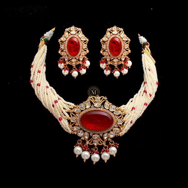 Aaliya Ruby Polki Choker Set