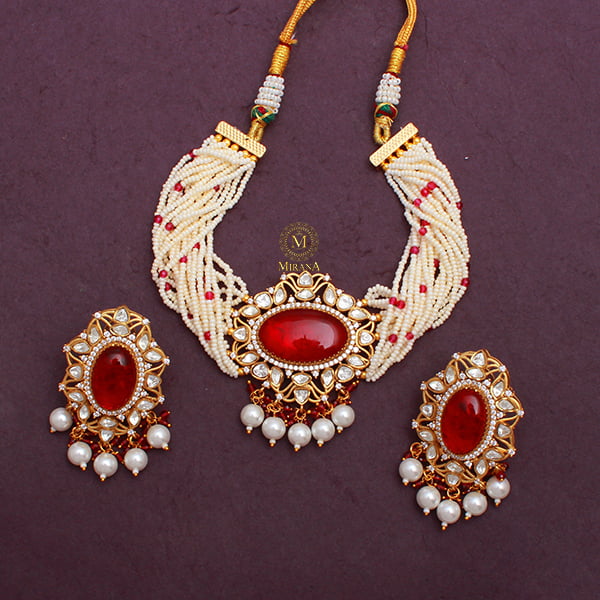 Aaliya Ruby Polki Choker Set