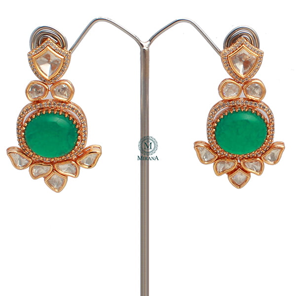 Jasmir Emerald Green Polki Bridal Choker Set