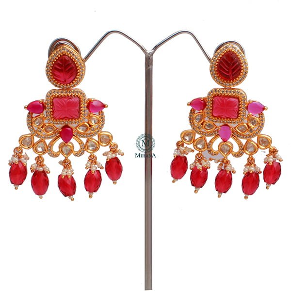 Mahira Ruby Polki Designer Choker Set