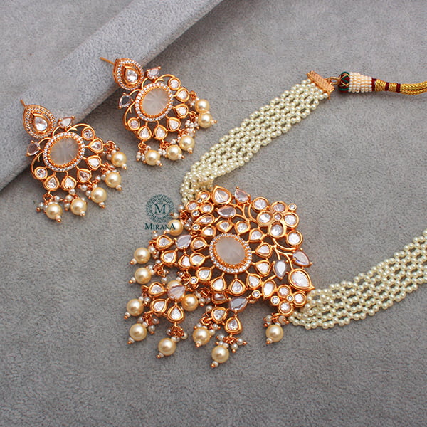 Shriya Snowflake Polki Designer Choker Set