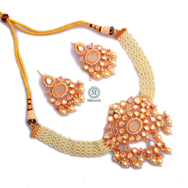 Shriya Snowflake Polki Designer Choker Set