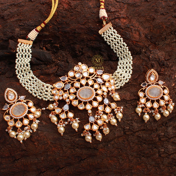 Shriya Snowflake Polki Designer Choker Set